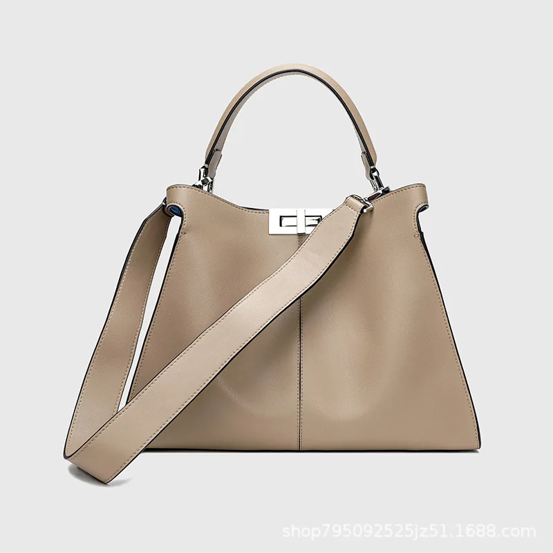 

Женская сумка-мешок из первого слоя воловьей кожи, красная сумка-мешок, новинка 2021, модная кожаная сумка, вместительная сумка на плечо, сумка