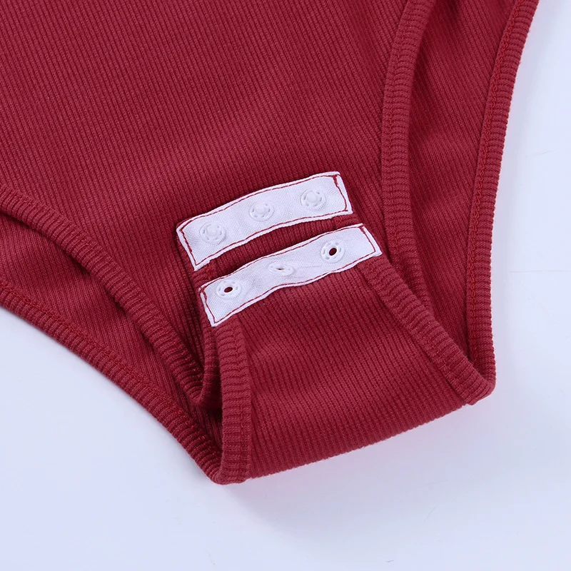 

Women V Neck Bodysuit Long Sleeve Bodycon Jumpsuit Solid Elastic Casual Party Bodysuits Tops