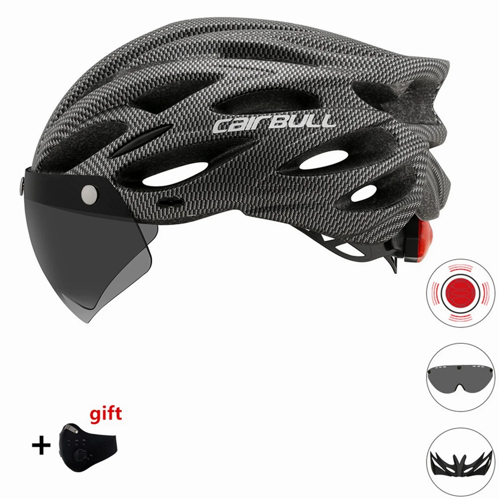 CAIRBULL Cycling Helmet Light Road Mtb Mountain Bike Bicycle Led 54 62cm for Men Women Visored Casco|Велосипедный шлем| |