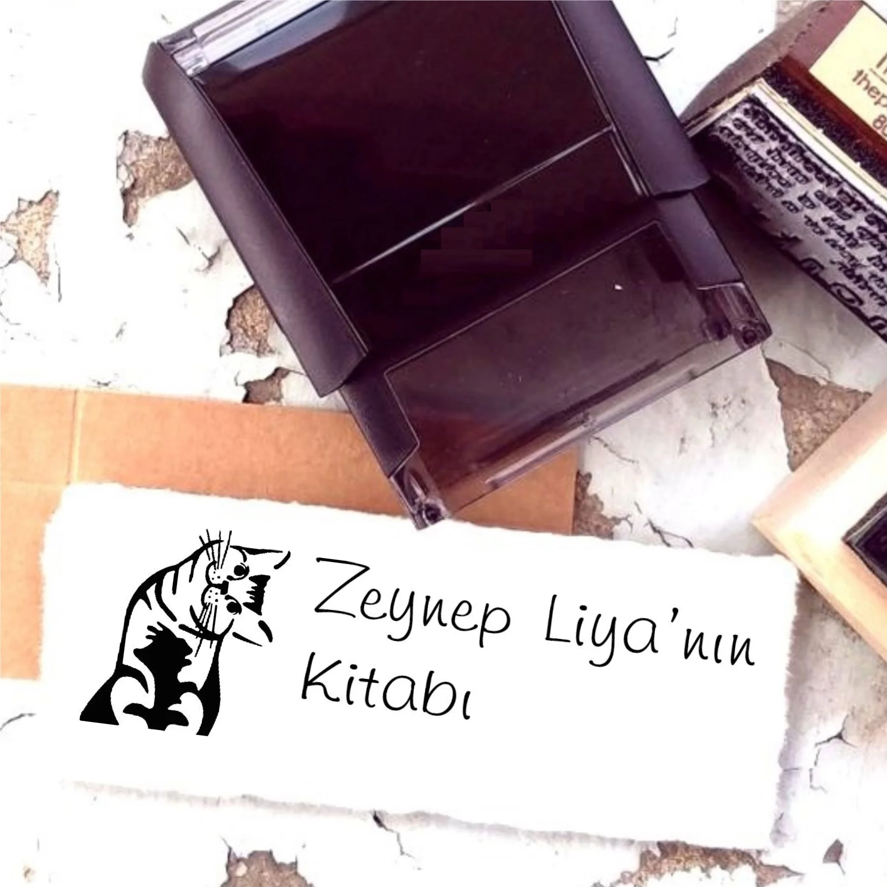 

Personalized Design Name Written Book Stamp-37