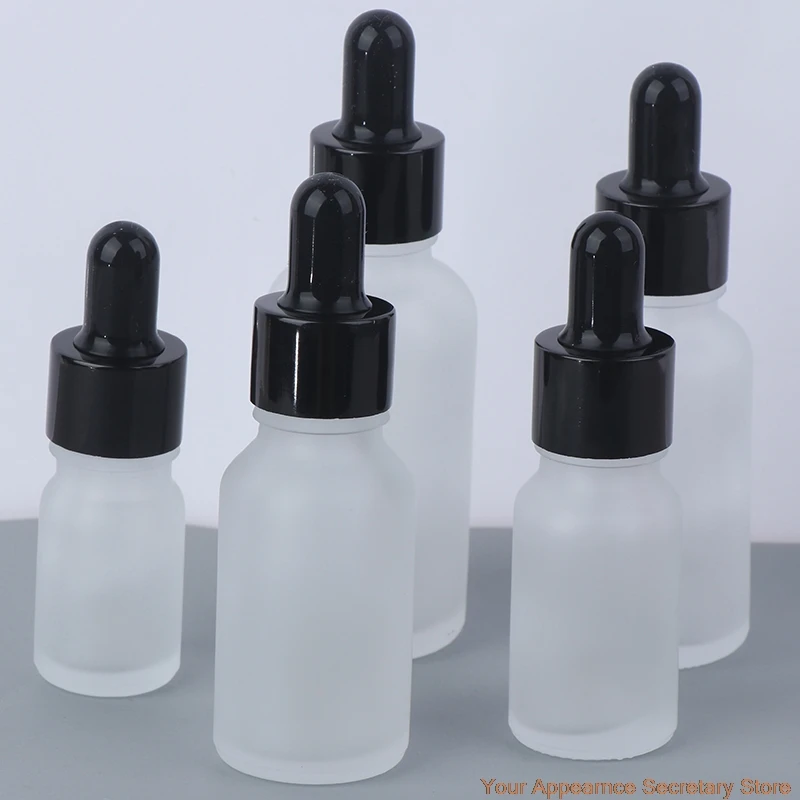 

Empty Refillable Bottles Lip Gloss Tubes Frosted Dropper Amber Glass Aromatherapy Liquid For Essential Massage Oil Pipette