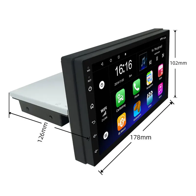 1 Din Android 9 автомобильное стерео радио 7 дюймов 4-ядерный GPS Navi WIFI Bluetooth аудио