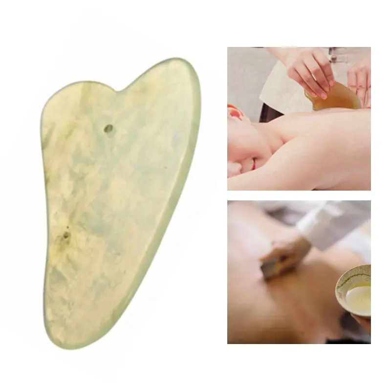 Натуральный нефрит Китайский Gua Sha иглоукалывание назад инструмент для выскабливания тела Gua Sha Boad скребок оптом скрабы боди лечение