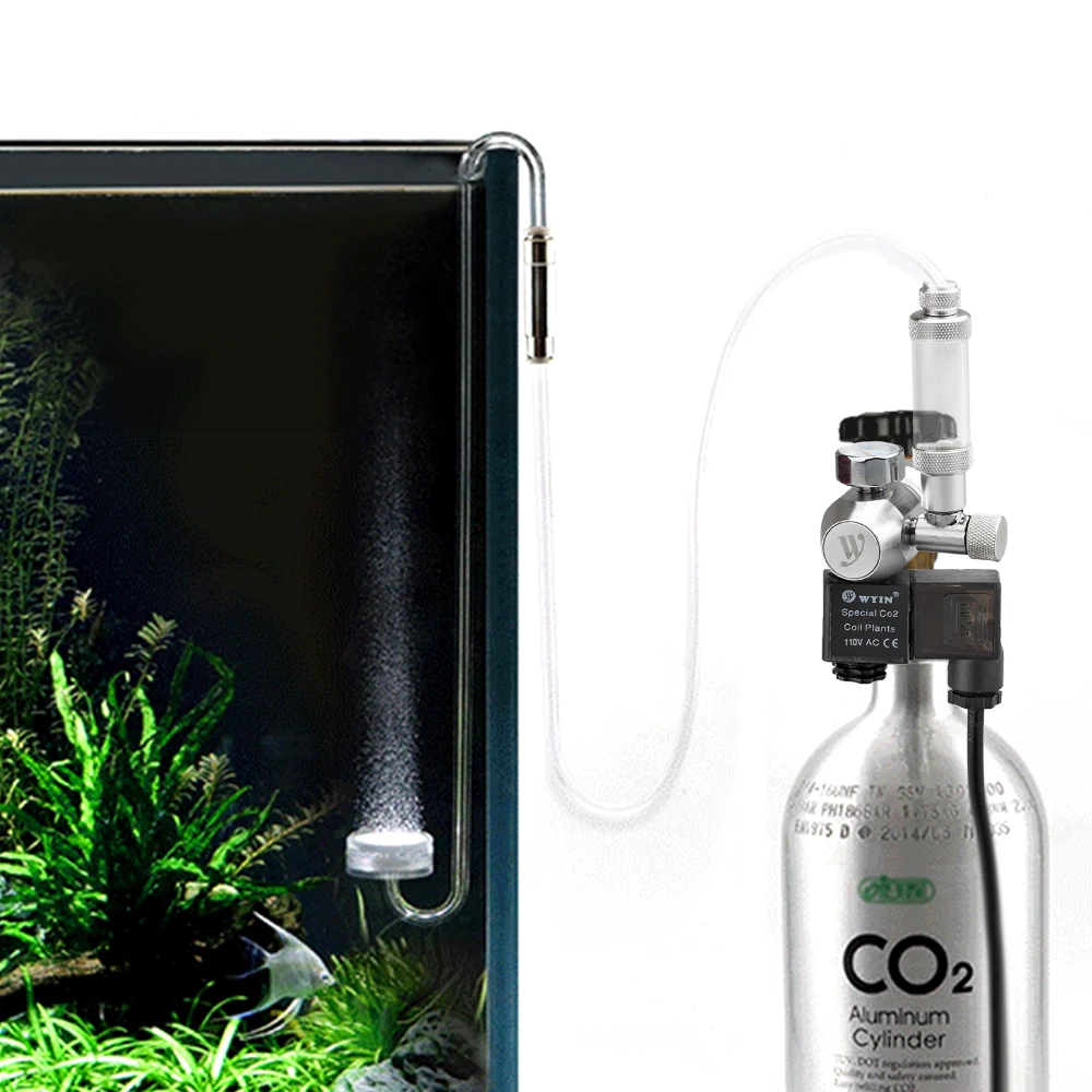 Аквариумный Co2 контроллер для алюминиевый цилиндр G5/8 интерфейс 12 В Выходное