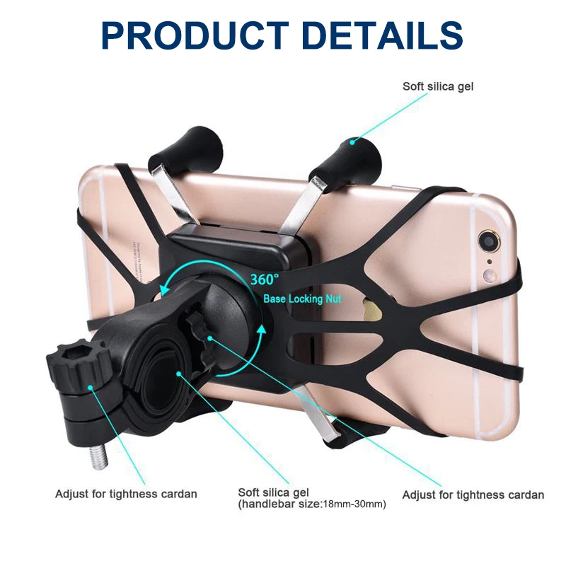 univerola bike phone mount for motorcyclebike handlebars x clip stand gps mount bracket adjustable fits for iphone 1111 pro free global shipping