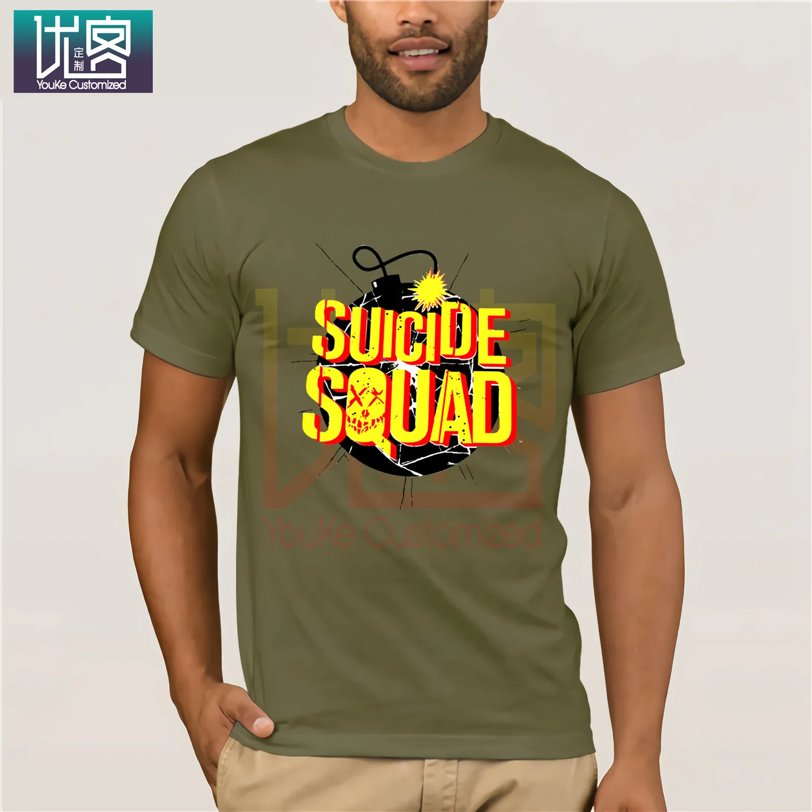 Футболка отряд самоубийц футболка с героями отряда топы Harley Quinn Joker повседневный