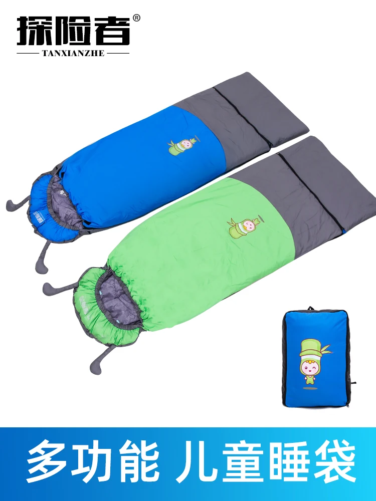 

Детский утолщенный всесезонный теплый спальный мешок на осень и зиму одеяло для защиты от ударов ногами спальный мешок для обеда