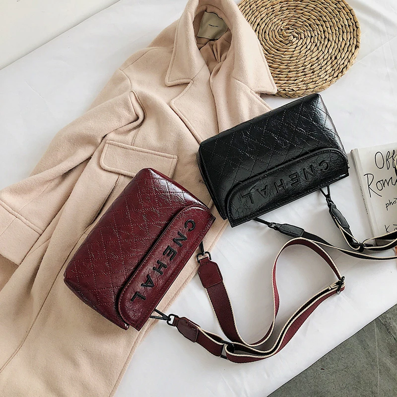 Lozenge модные сумки высокое качество кожа женские милая девушка широкий ремень