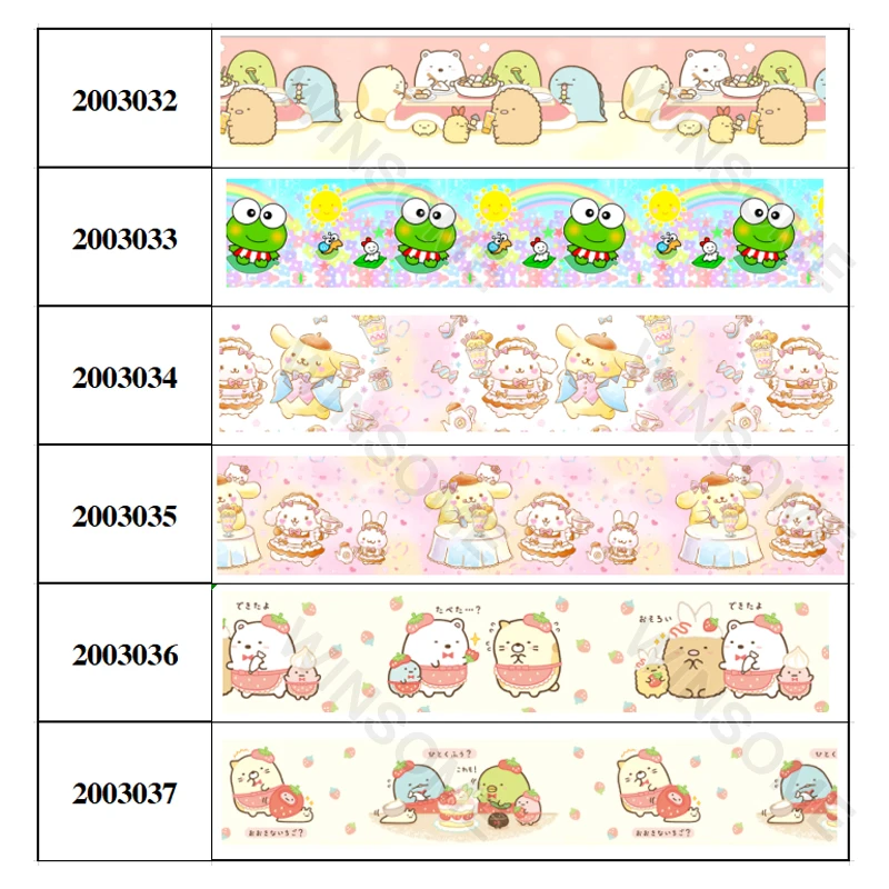 Симпатичная корсажная лента Sumikkogurashi с японским мультяшным тепловым принтом 5