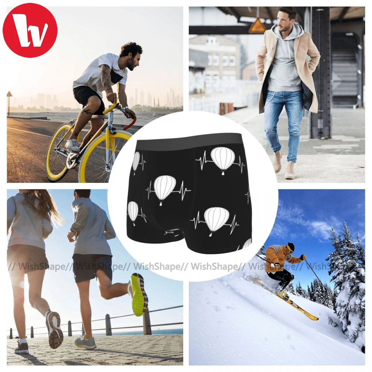 

Balloon Underwear Hot Polyester Classic Trunk Man Pouch Sublimation Boxer Brief