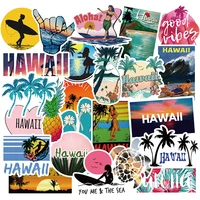 50pcs hawaii beach travel scenery stickers skateboard fridge guitar motorcycle luggage classic sticker joke toy gift for kids