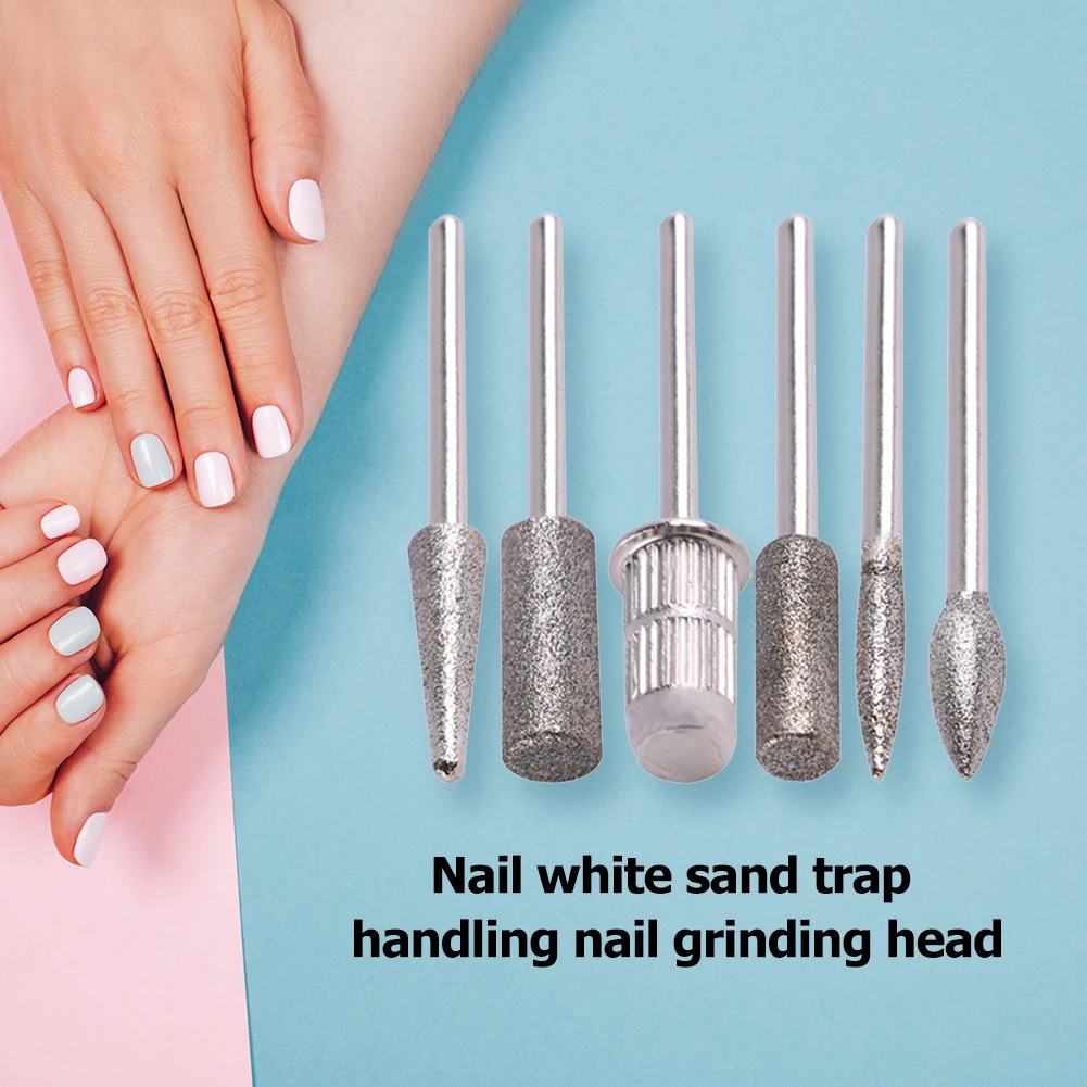 

6pcs Nail Drill Bits Hot Selling Fine Polishing Multi-function Replace Head Polishing Grinding Mill Cutter Manicure Tools