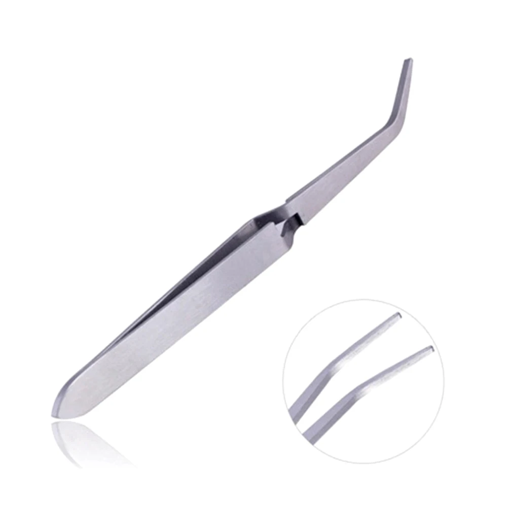 

1pc Multifunction Nail Art Shape Tweezers Clip Stainless Steel Cross Action Manicure Tools Acrylic UV Gel Curve Fixed