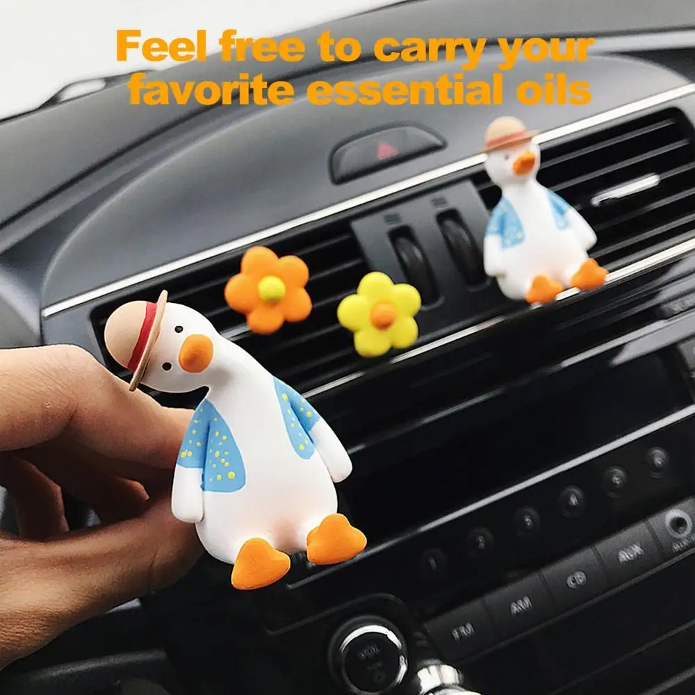 

Car Vent Air Freshener Set Air Vent Perfume Clip Ornament Duck Flower Fragrance Diffuser Car Interior Decoration for Car Office