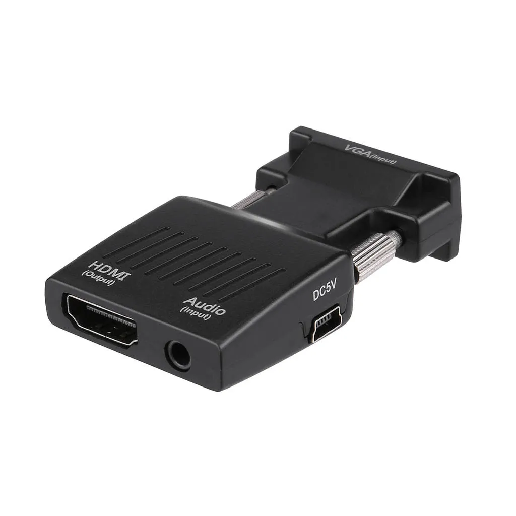 HDMI в VGA адаптер 1080P папа Famale конвертер видео аудио цифровой аналоговый для ПК