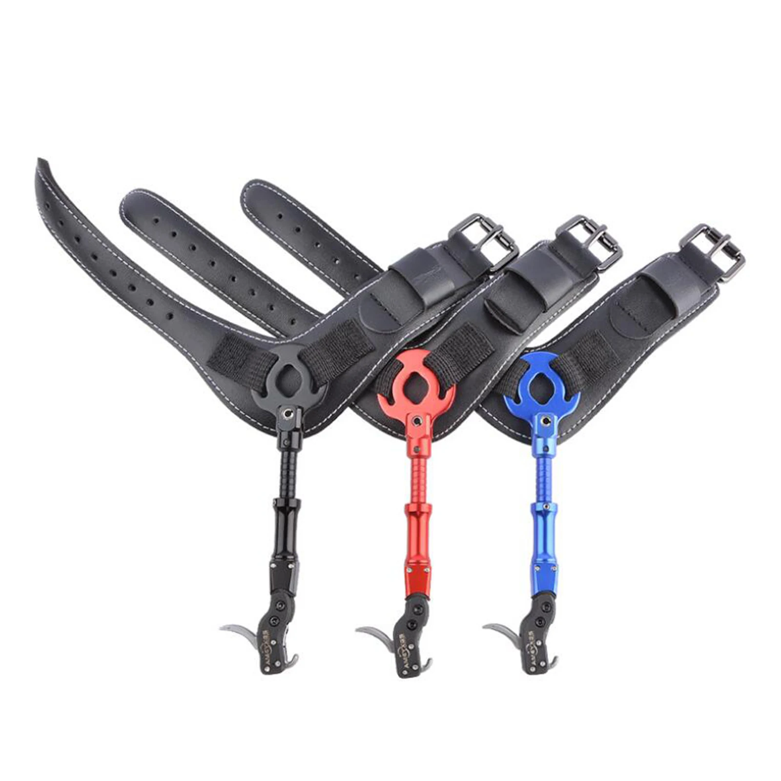 

Compound Bow Archery Release Aids Trigger Wrist Strap Adjuster for Shooting
