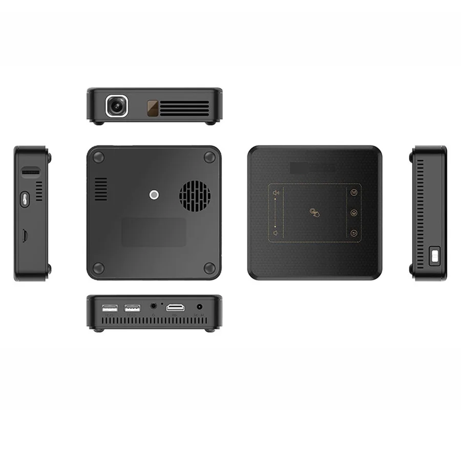WZATCO D13 Android 7 1 мини карманный проектор 4K Smart Pico DLP портативный светодиодный WIFI