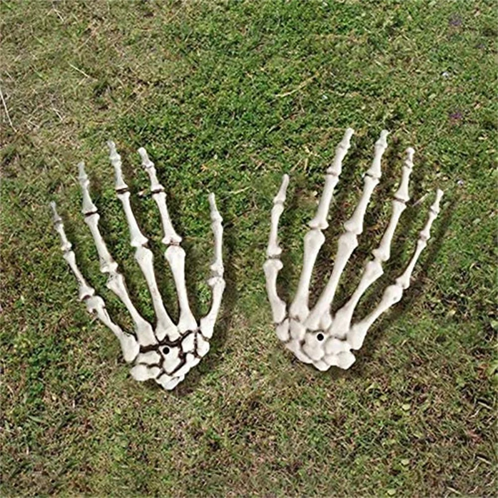 1 пара украшения для Хэллоуина реалистичные руки-скелеты в натуральную величину