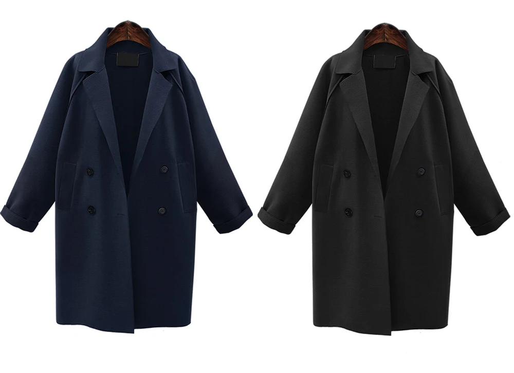 2019 осенне-зимнее женское Шерстяное Пальто большого размера Женская Длинная