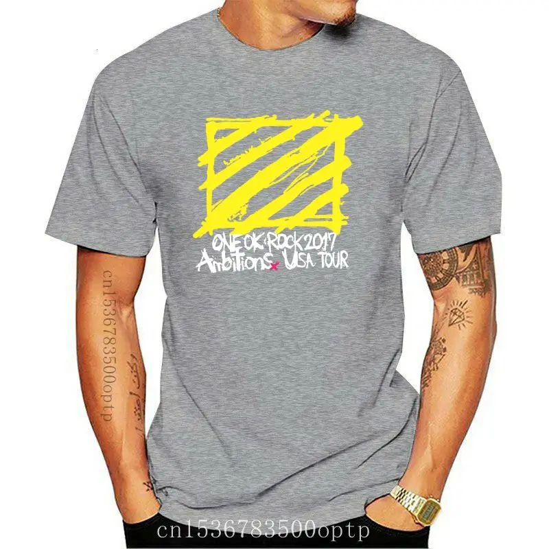 

Мужская черная футболка Design Limited ONE OK ROCK амбиции US Tour, размер S-5XLSummer, модная футболка