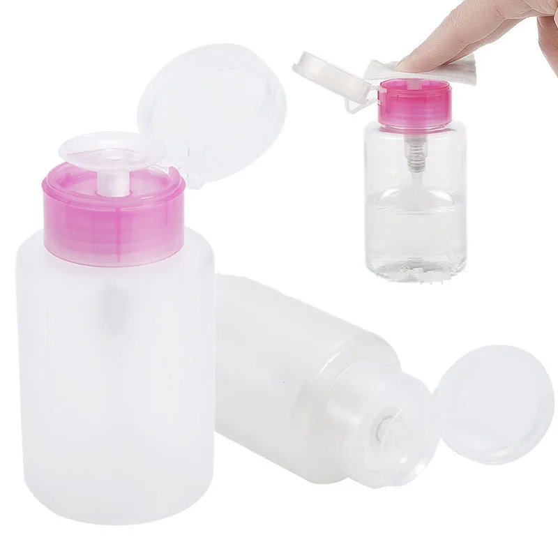 

Makeup Remover Refillable Bottles Empty Nail Art Supplies Bottle Portable Lotion Container Nail Remover Disinfectant Bottle