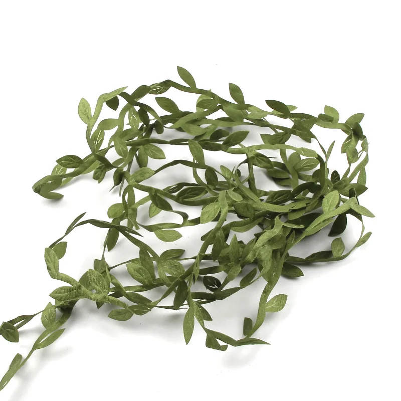 

10M Silk Leaf-Shaped Handmake Artificial green Leaves DIY For Wedding Box Decoration Foliage Handmade Craft Wreath