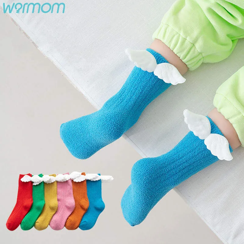 Warmom/детские носки теплые детские без пятки из кораллового флиса милые