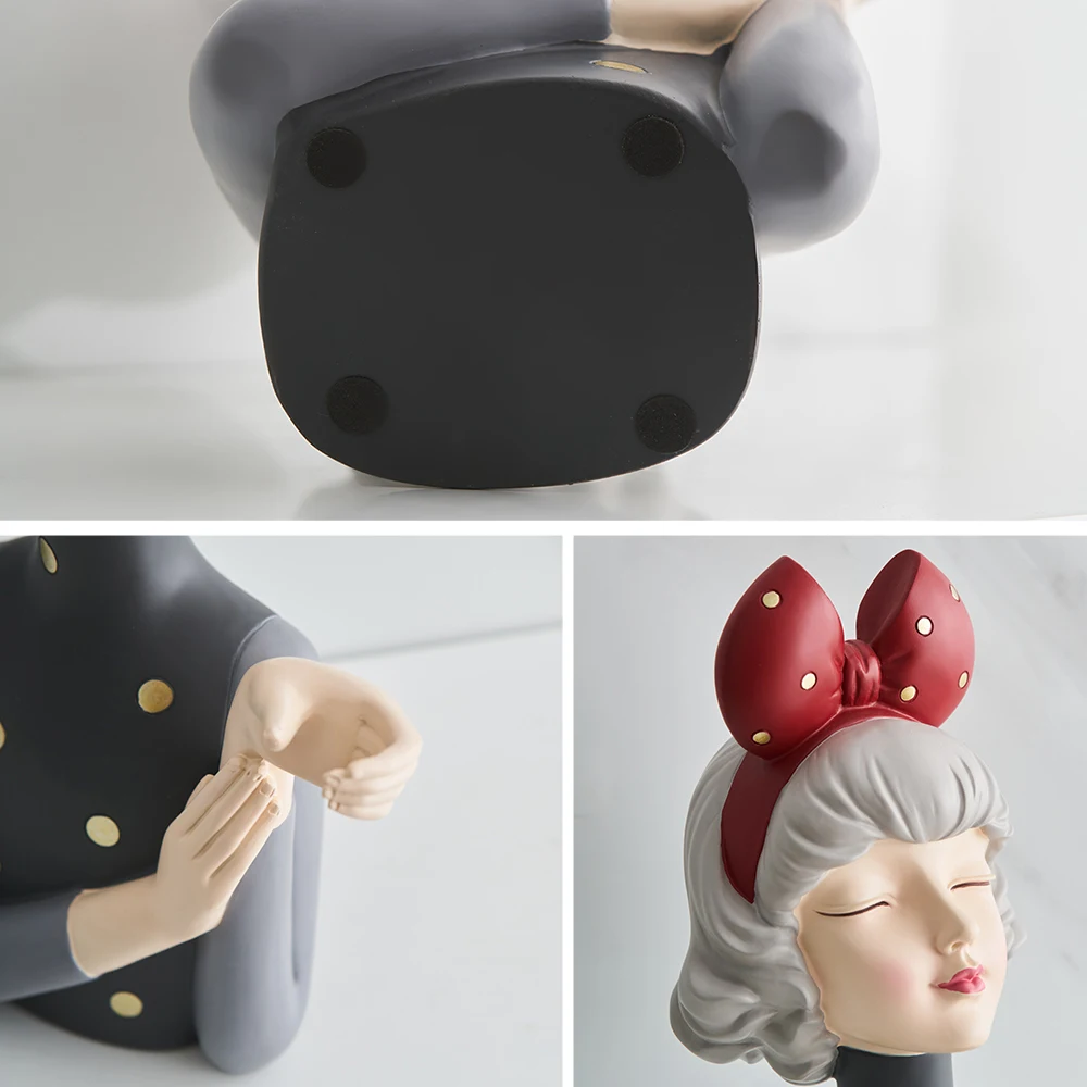 

Resin Cute Girl Figrine Wine Rack Wine Bottle Holder Wine Stand Shelves Bottle Rack Home Decor Dining Table Accessories Gifts