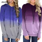 2019 уличная Женская толстовка с принтом Tie Dye градиентный цвет Poleron Mujer с капюшоном Женский пуловер с капюшоном в Корейском стиле