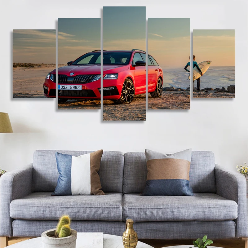 

Hyundai HD Home Decor Luxury Cars Sports CarsSkoda Octavia 5 Pcs Poster Office Artwork Wall Art Picture Print Decoracion
