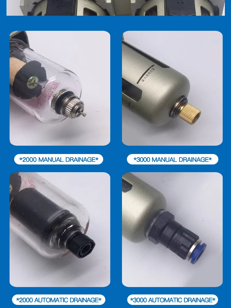 AC3010-02 G1/4 AC3010-03 G3/8 масляный и водный сепаратор фильтры воздушный компрессор регулирующий клапан два воздушных фильтра