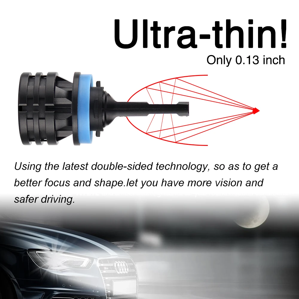 Турбо светодиодные лампы PMFC для автомобильных фар 12 В 2019 Новое поступление 16000LM H4