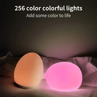 usb egg shape rgb led night lights rechargeable indoor outdoor home garden bar ktv dining table lamp