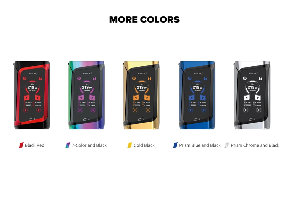 SMOK Morph 219 мод 219 Вт TC бокс мод 0,001 s Скорость Стрельбы большой экран SMOK мод подходит 9 мл SMOK TFV16 танк
