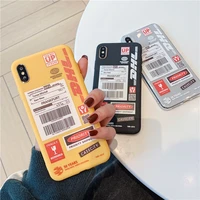 luxury 3d scrub dhl lable soft silicon case for iphone 11 12 pro xs max se 6 6s 7 8 plus x xr 12 mini bar code clear tpu cover