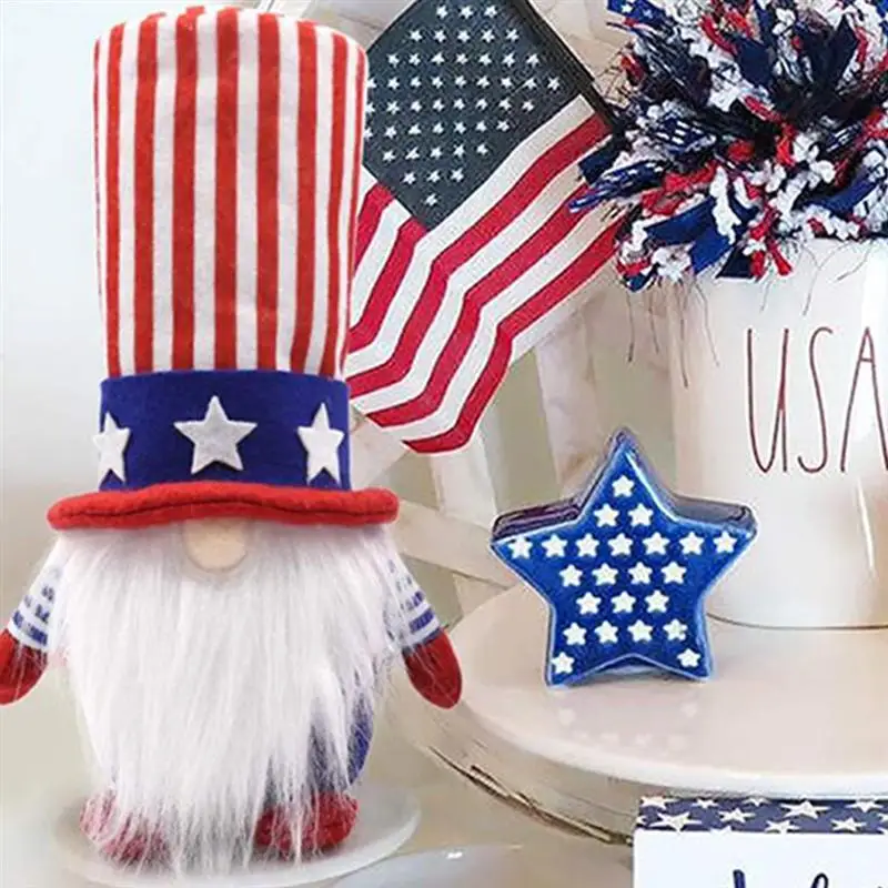 

Independence Day Decor Gnome Doll Adornment Creative Doll (Assorted Color)