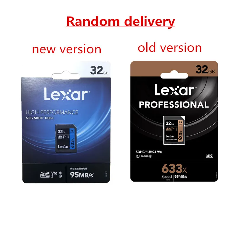 Оригинал! Карта памяти Lexar 16 ГБ 32 SDHC U1 64 Гб 128 U3 SD карта SDXC C10 95 м/с 633x для видеокамеры