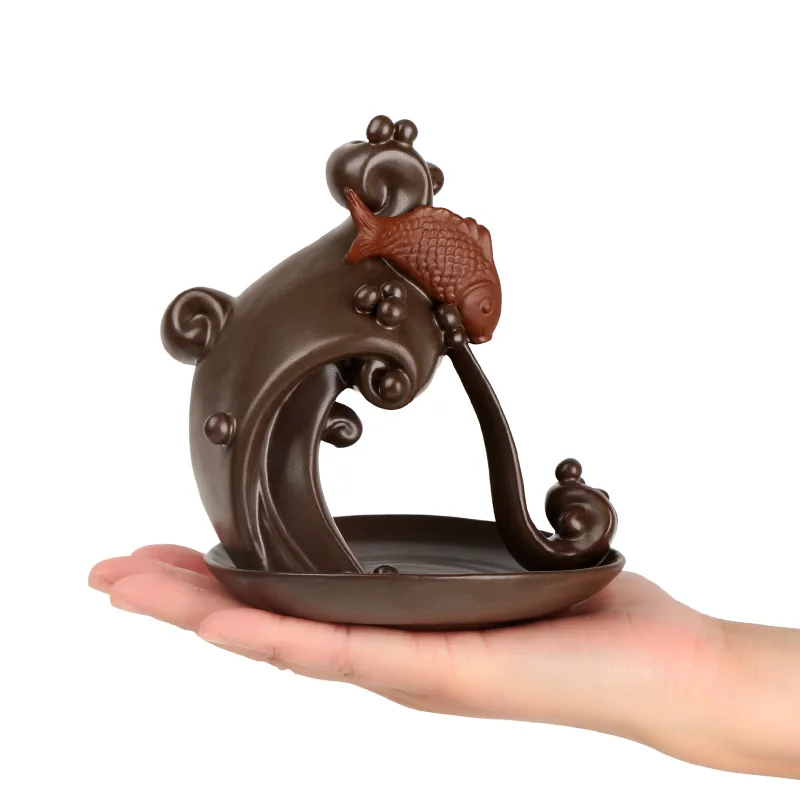 Car Backflow Incense Burner Portable Waterfall Porcelain Smell Oil Diffuser Candle Porta Incenso Home Decorations OO50XL | Дом и сад