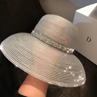 fashion summer hats for beach women transparent hat for lady visors cap wide brim caps uv upf50 travel foldable