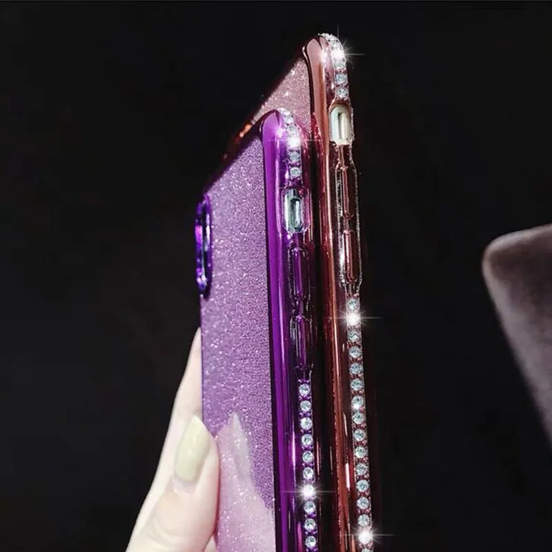 Прозрачный чехол с блестками и стразами для Samsung Galaxy A30S A20 A30 A50 A10 A60 A70 M10 M20 M30 |