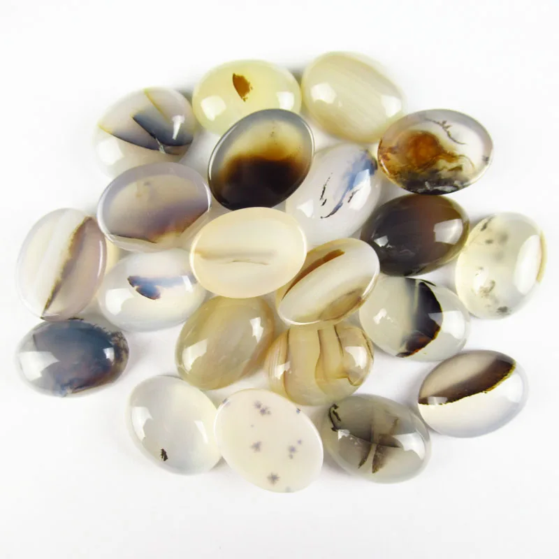 (12 шт./лот) оптовая продажа натуральный сценический дендритический агат Овальный