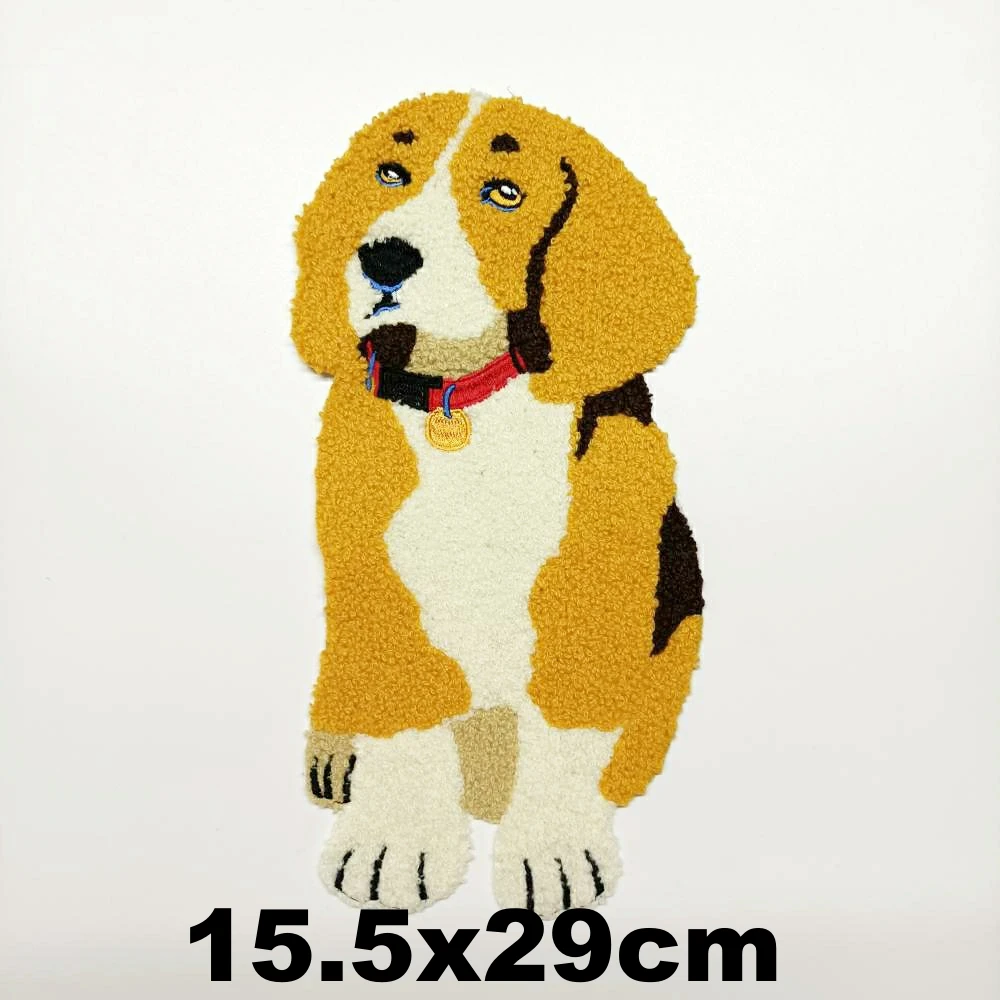 

Garment accessory large embroidery big dogs animal cartoon patches for clothing PA-3136