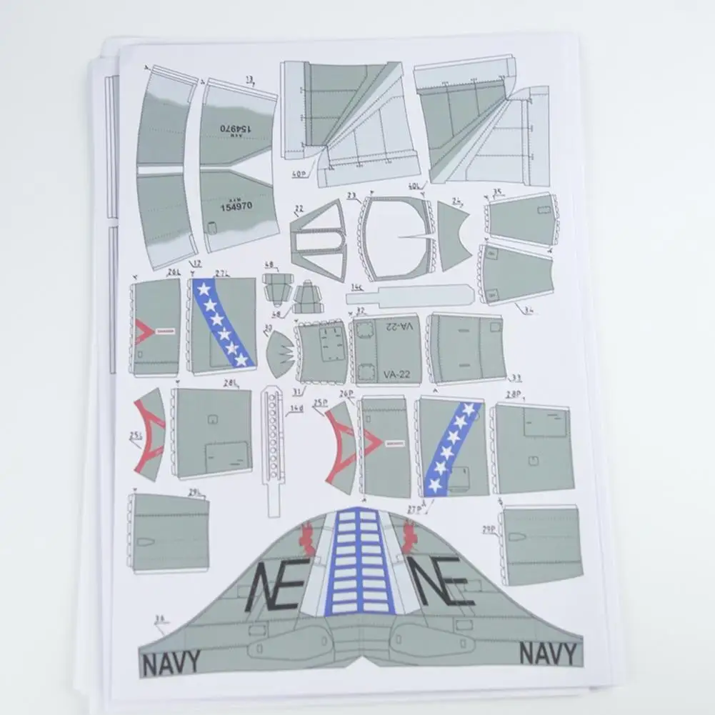 Американская модель искусственного самолета Skyhawk DIY Модель 1:33 атаки E0Q7 | Игрушки и