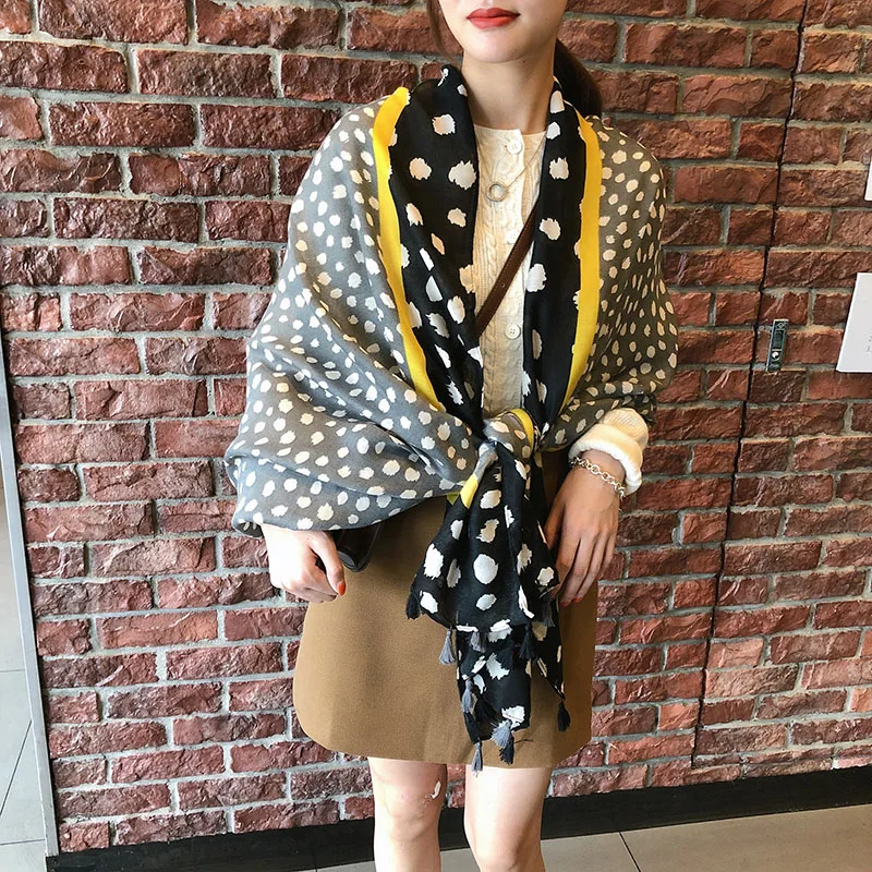 style 15 KYQIAO головной платок, новинка, женский, для девочек, весна, осень, дизайнерский, длинный, богемный, этнический, мягкий, с принтом, шарф, накидка с кисточками, шаль, палантин - Цвет: style 15