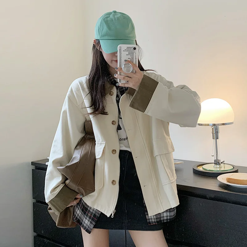 

Work Clothes Jacket Female Korean Loose Student 2021 New Oversize Versatile Little Man