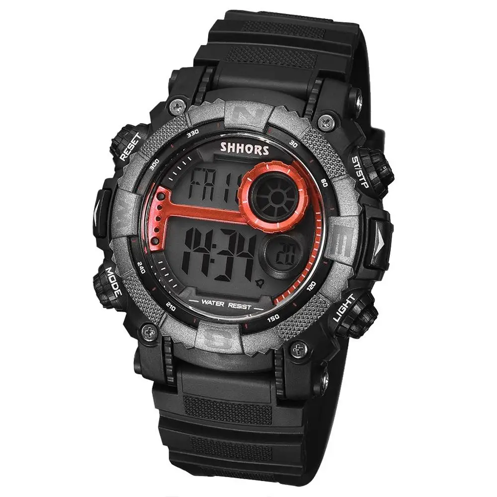 

SHHORS Men's Watches Men LED Digital Watch Waterproof Military Sport Electronic Watch Relogio Masculino horloges vrouwen 2020