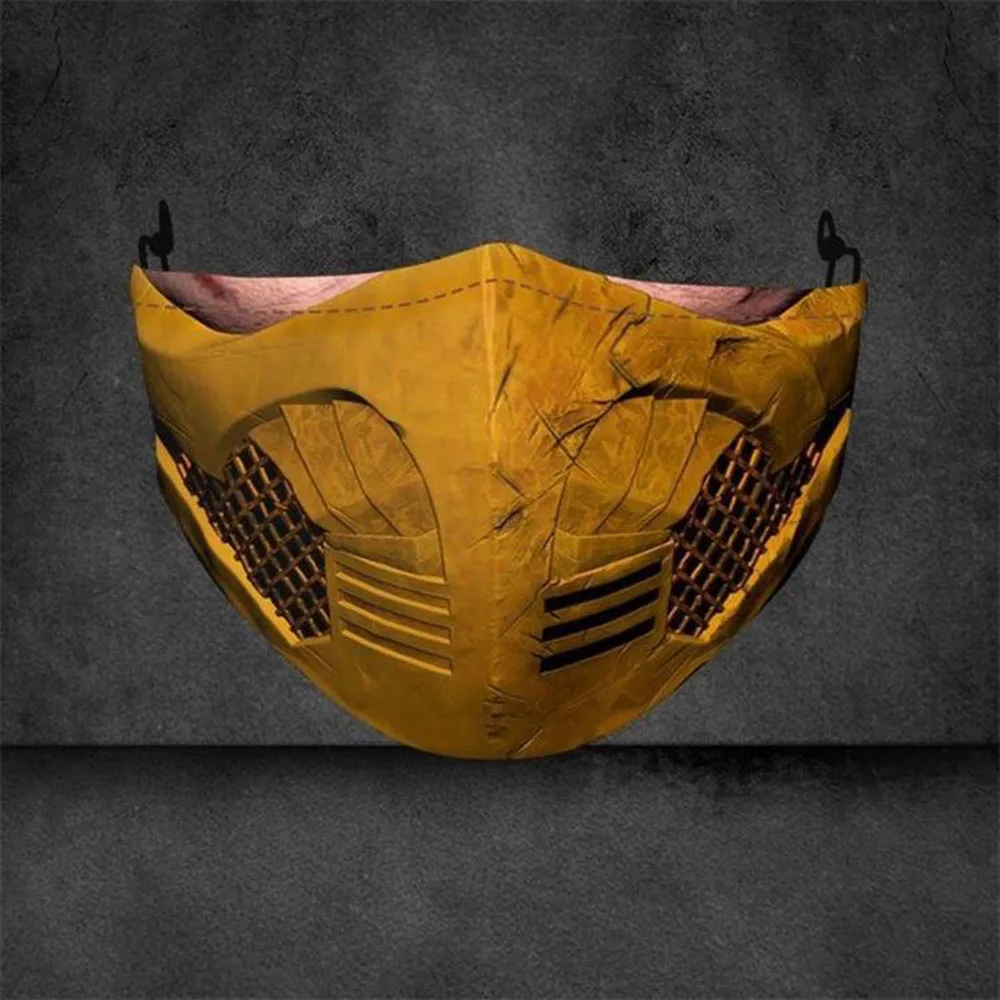 Фото Маски Mortal Kombat Scorpion Sub ноль дыма ниндзя игра косплей костюм лицо для взрослых Маски Mortal Kombat Scorpion Sub ноль дыма ниндзя игра косплей костюм лицо для взрослых