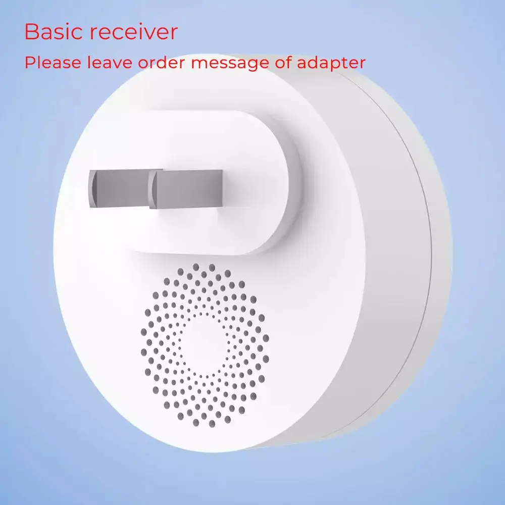 Basic receiver Xiaomi Linptech беспроводной дверной звонок самогенерирующий умный дверной передатчик звонка функция памяти Wifi версия подключения Mijia APP - Цвет: Basic receiver