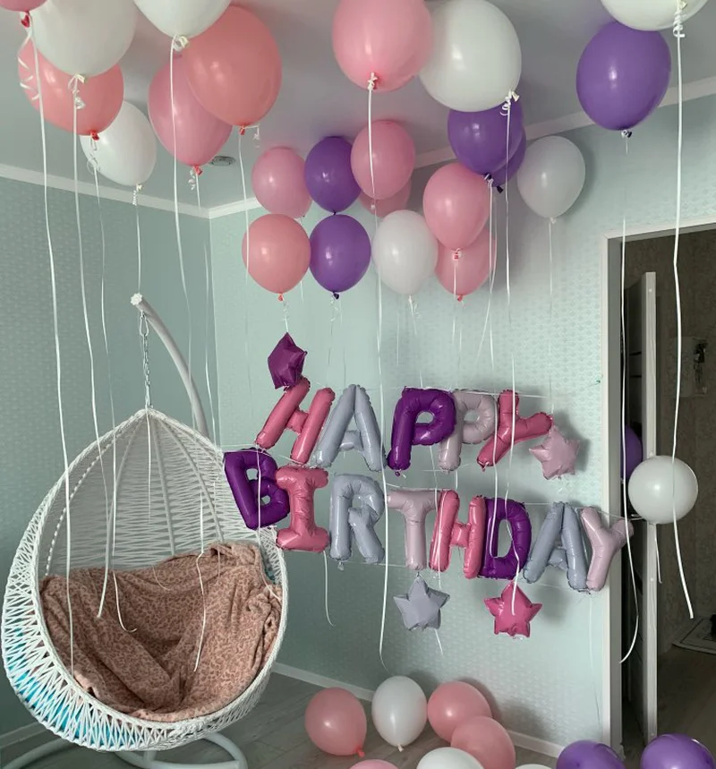 

Party Birthday Wedding Decoration Happy Birthday Balloon Letter Alphabe Rose Gold Foil Balloon Adult Kids Helium Party Balloon
