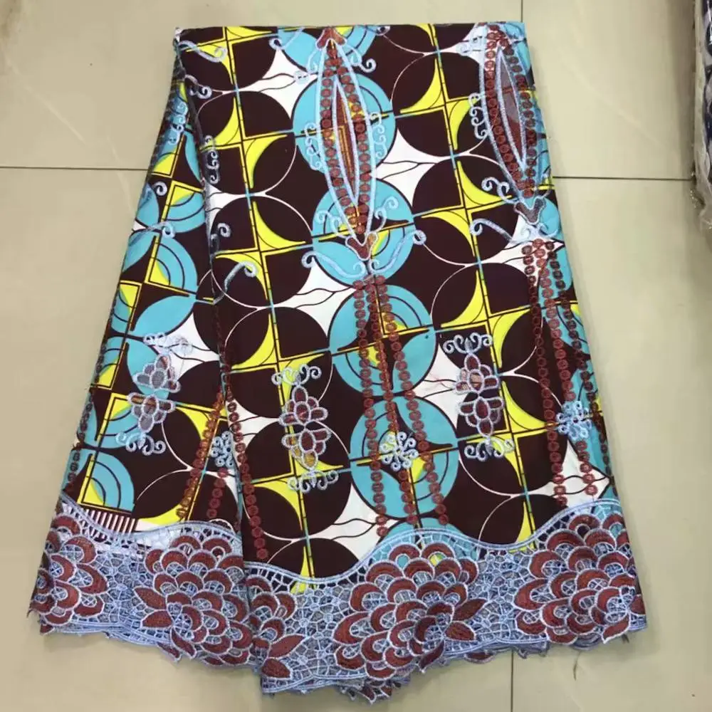 Женское кружевное платье Анкары Гипюровое из 100% хлопка с принтами в африканском